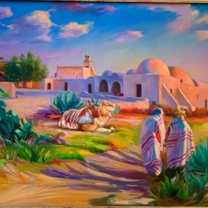 Huile sur toile Djerba, Tunisie 2024 90x60 cm