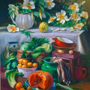 Huile sur toile Nature Morte 2024 75x90 cm