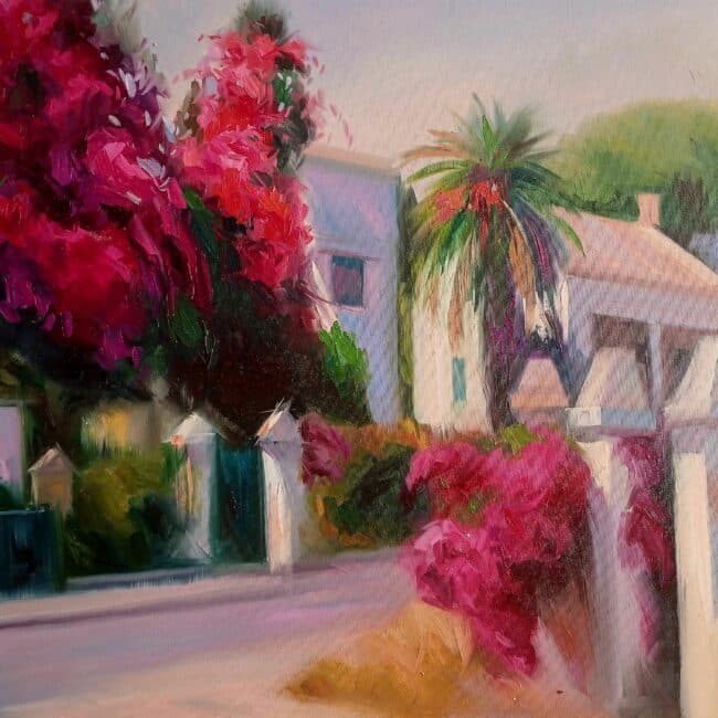 Cité Jardin Tunis 80x60 cm Huile sur Toile