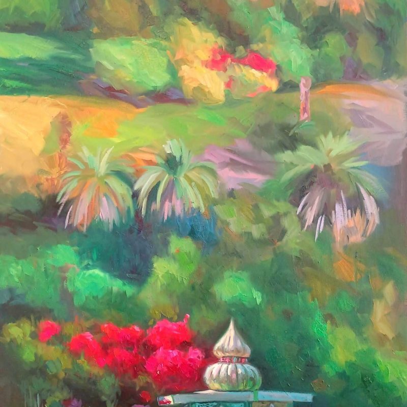 Belvédère 100x50 cm Huile sur Toile