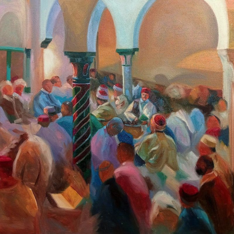 Hadhra Sidi Bou Said 120x80 cm Huile sur to_161540