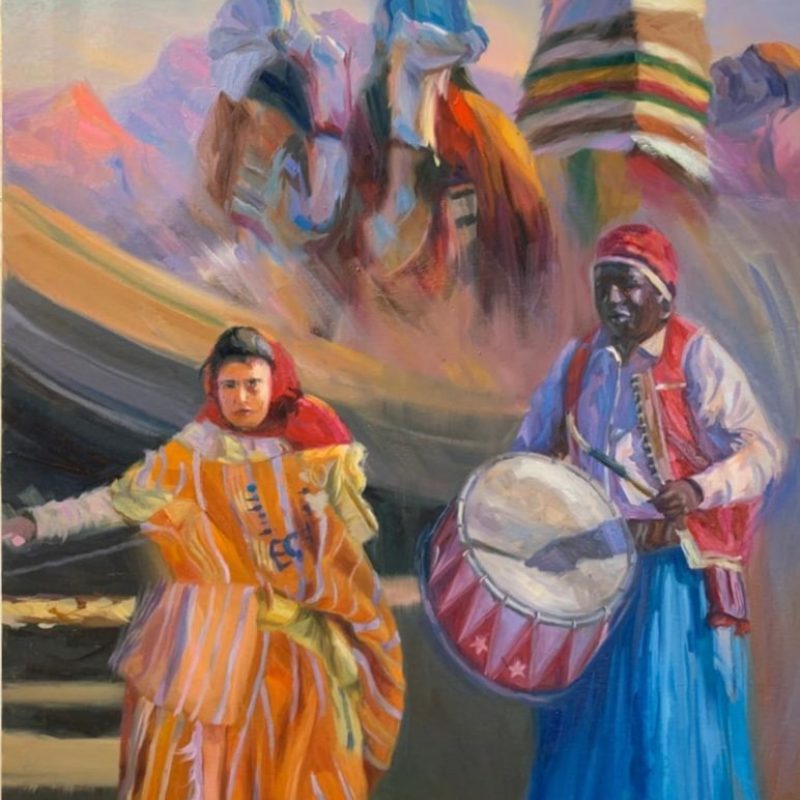 Jahfa 120x80 cm Huile sur Toile