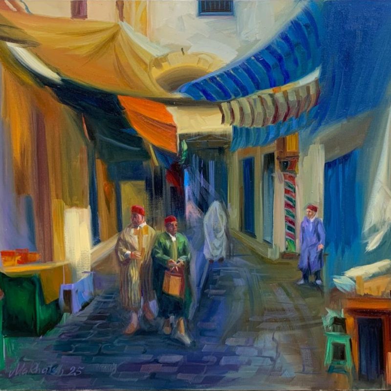 Medina de Tunis 80x60 cm Huile sur Toile