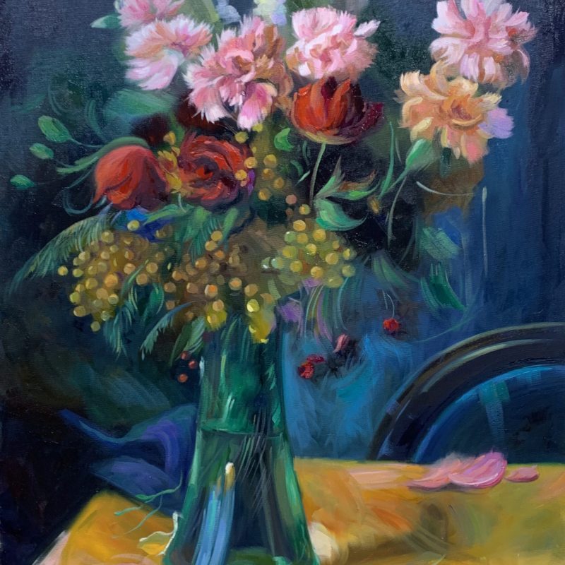 Nature Morte 80x60 cm Huile sur Toile