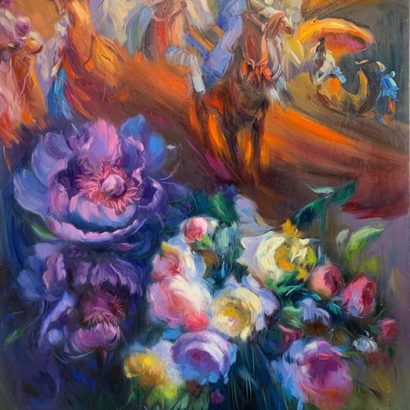 Surréalisme Touareg 120x80 cm Huile sur Toile