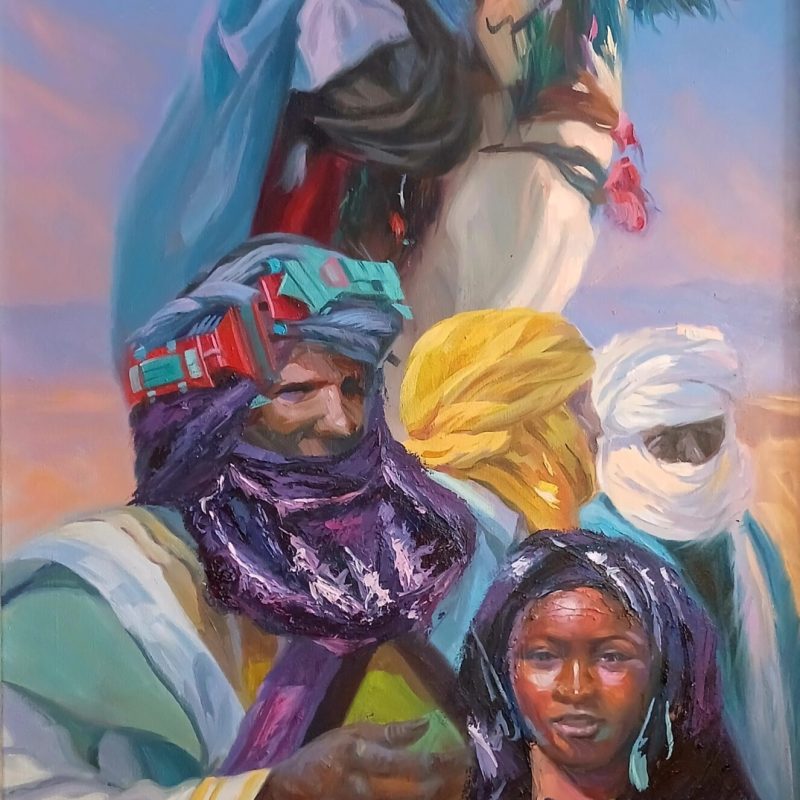 Touareg 120x60 cm Huile sur Toile