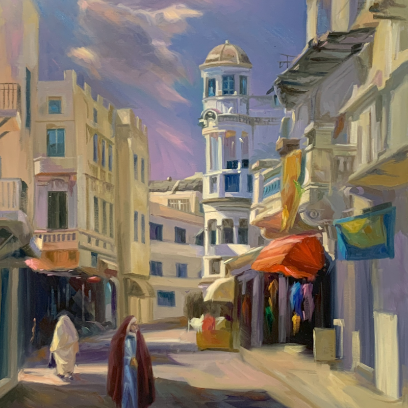Tunis 80x60 cm Huile sur Toile