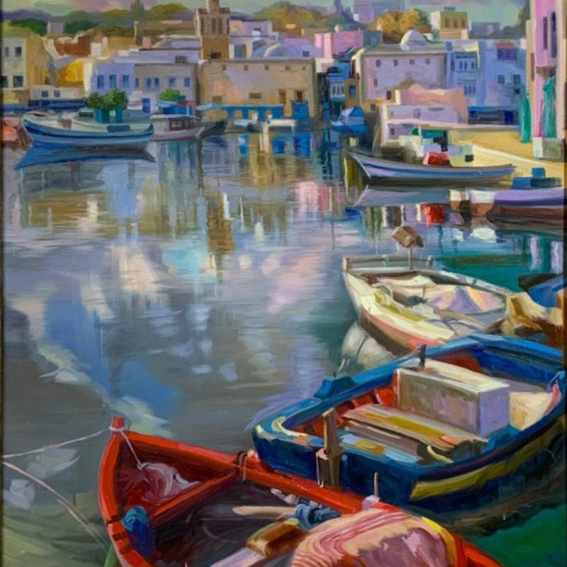 Vieux Port de Bizerte 90x60 cm Huile sur Toile